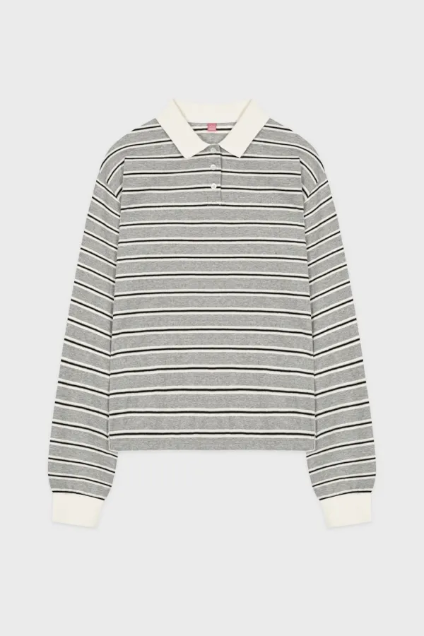 Stripe PK Shirt (Melange Grey)