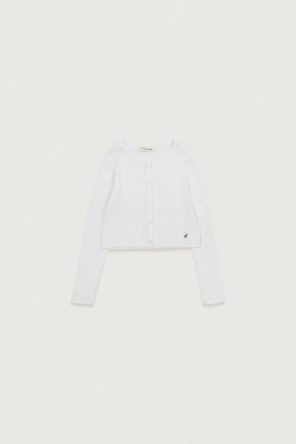 VISCOSE RIBBED CARDIGAN