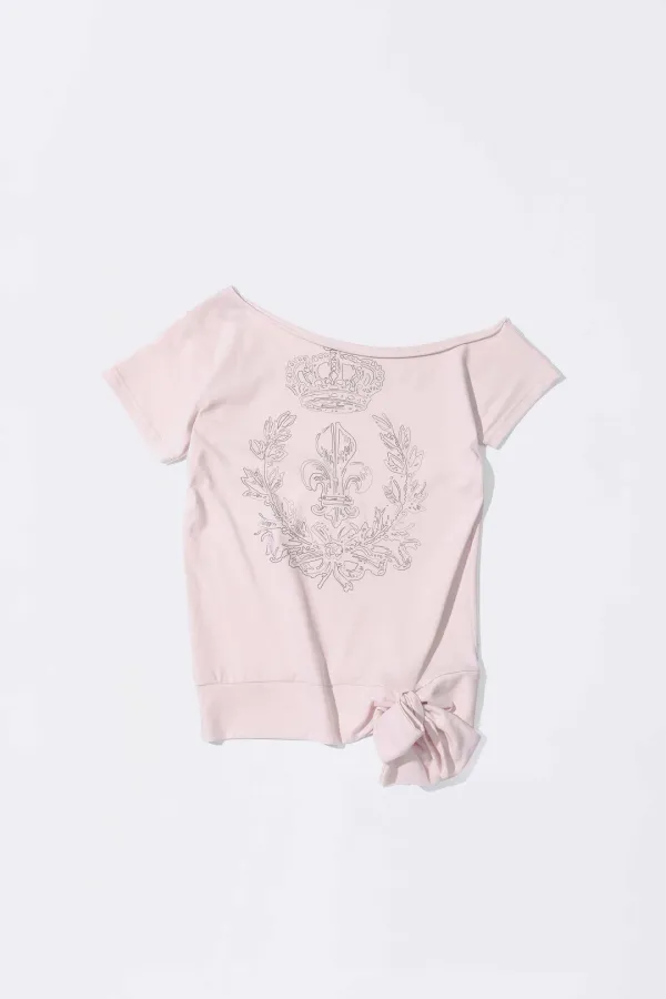 Chateau Shithole Tie Tee Pale Pink