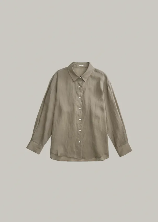 classic linen shirts (mocha)