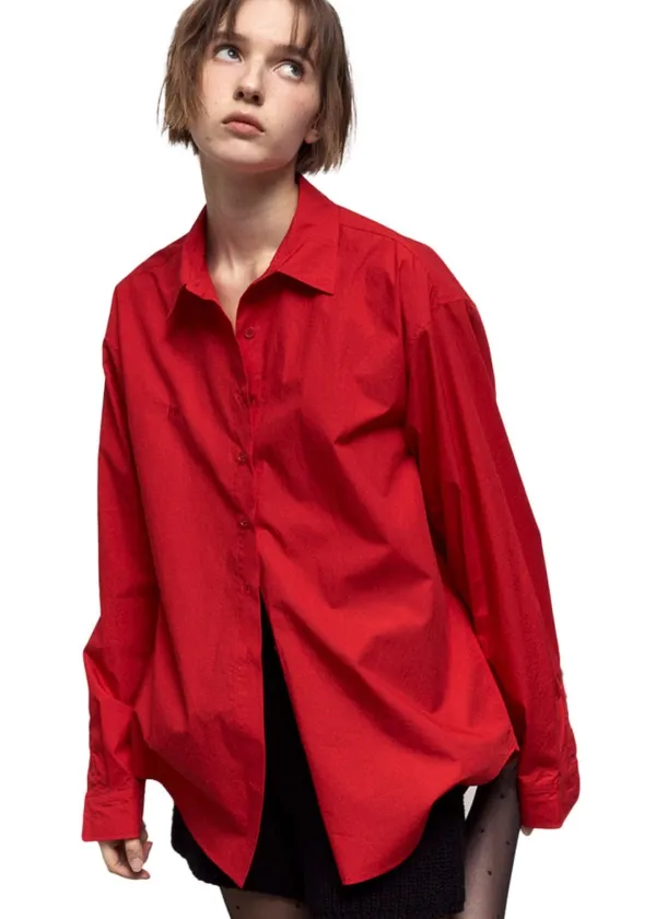 [ 바로배송 ] [ 6차 리오더 ] HWI LOGO SHIRT [RED]