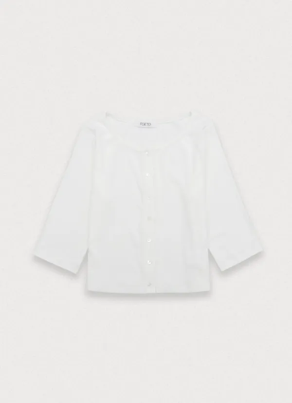 Essential tee cardigan - ivory [3rd]