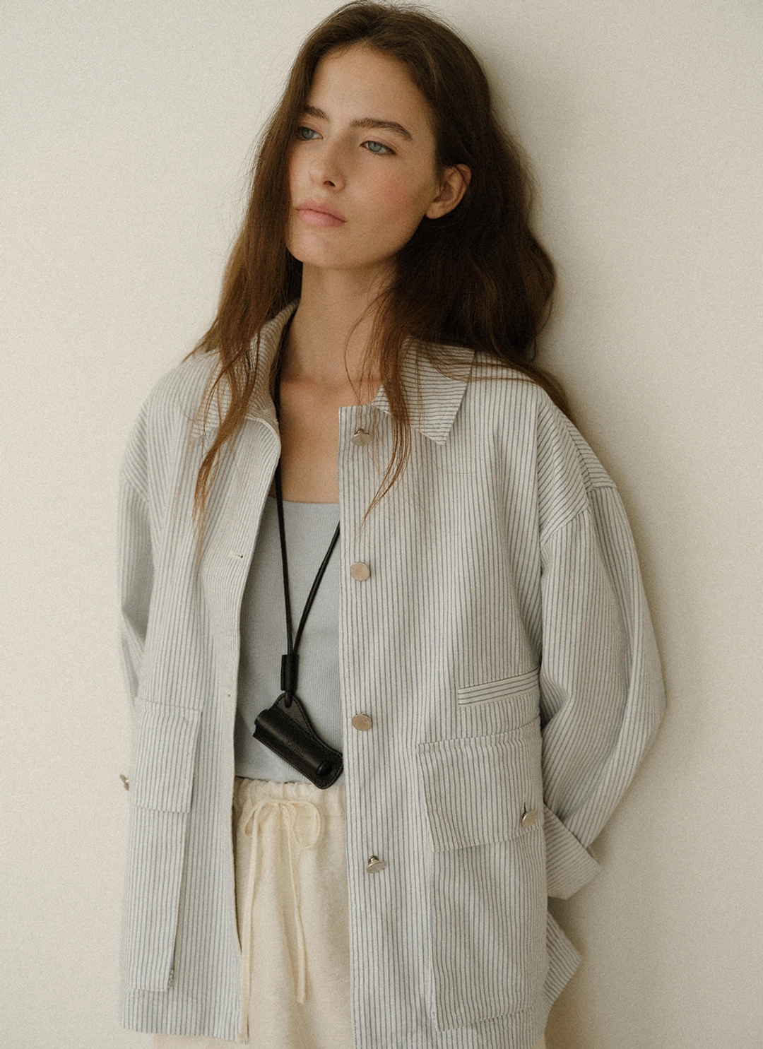 르닐 Henson Washed Jacket (Stripe Blue) 상품 이미지 2