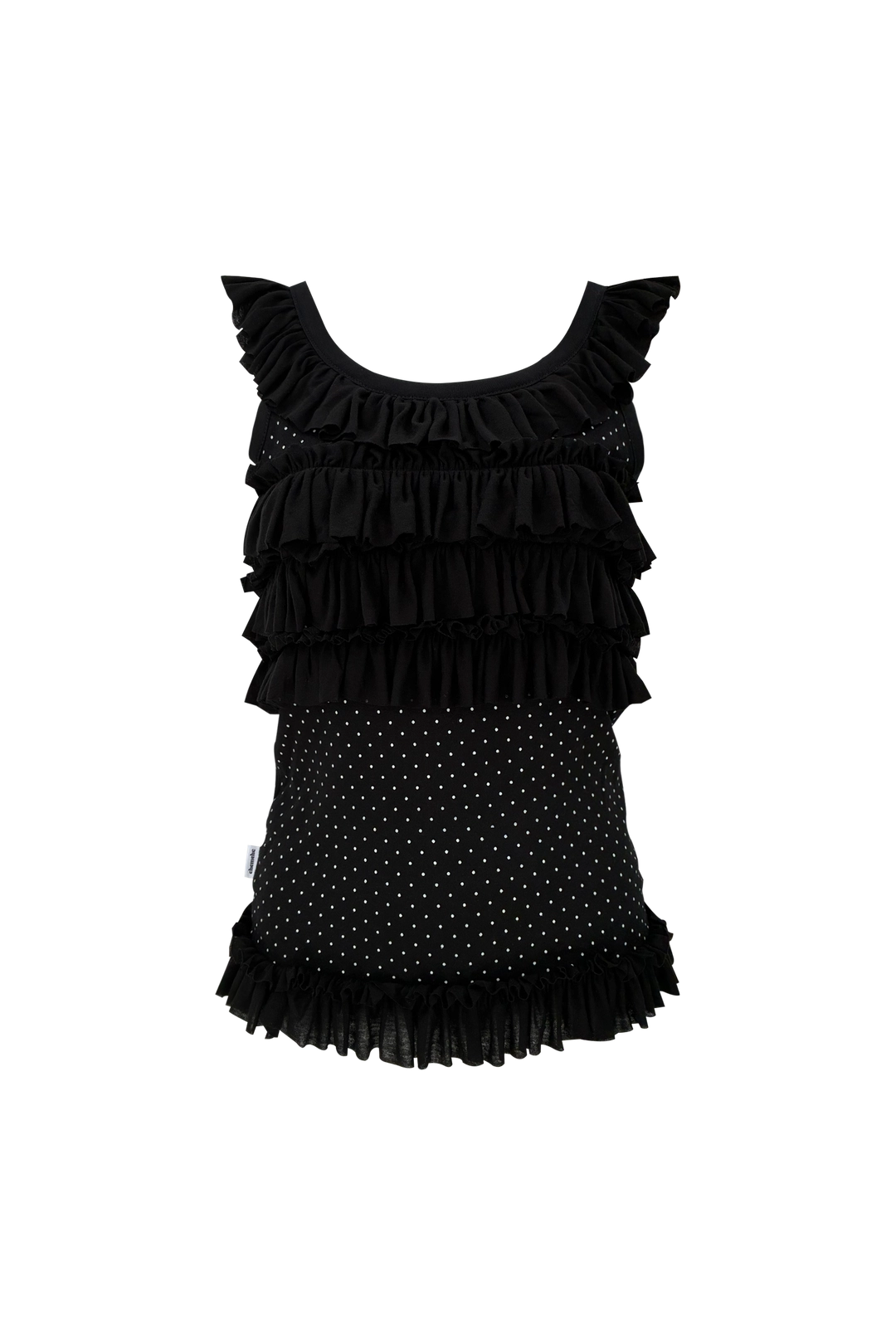 체메씨 FRILLY SLEEVELESS (BLACK DOT) 상품 이미지 2