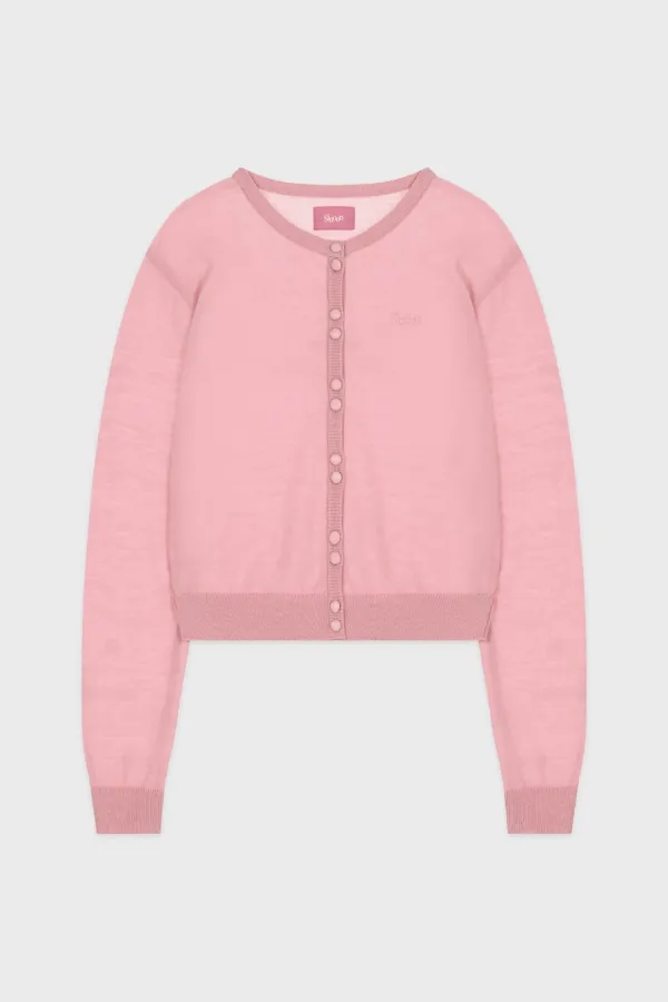 Double Button Cardigan (Pink)