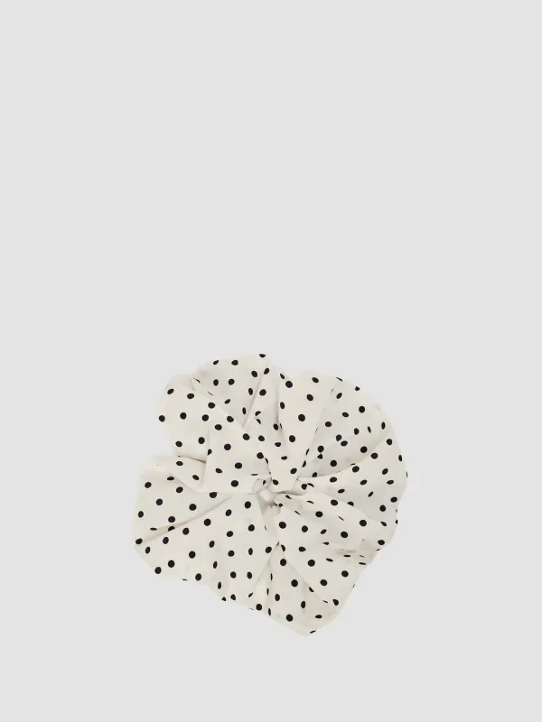 Dot Scrunchie Ivory