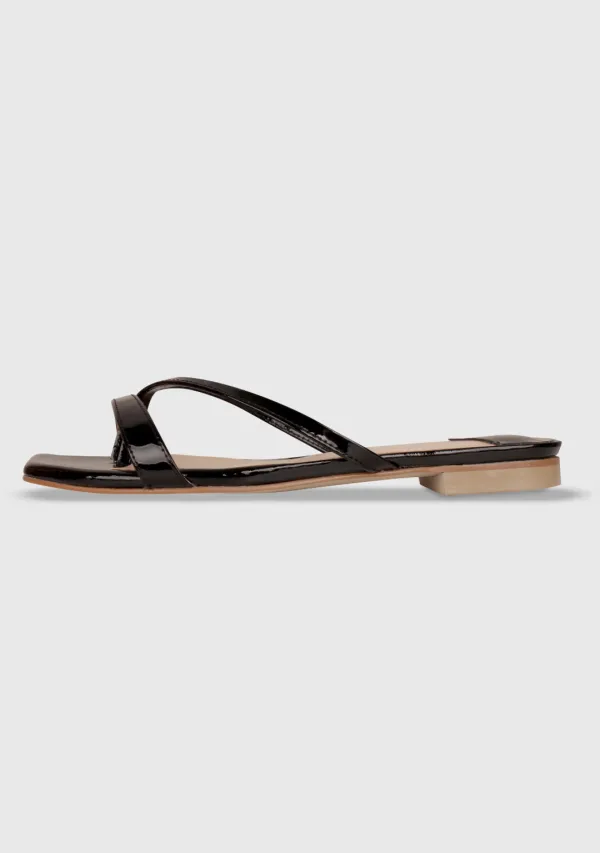 Glossy Cross Slide Black