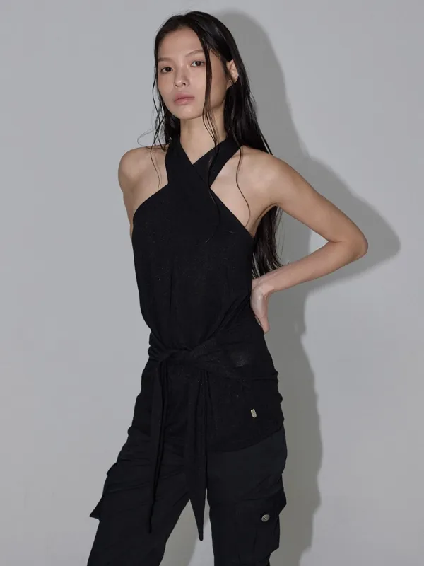 [4th Reorder] Jenny Halter Top (black)