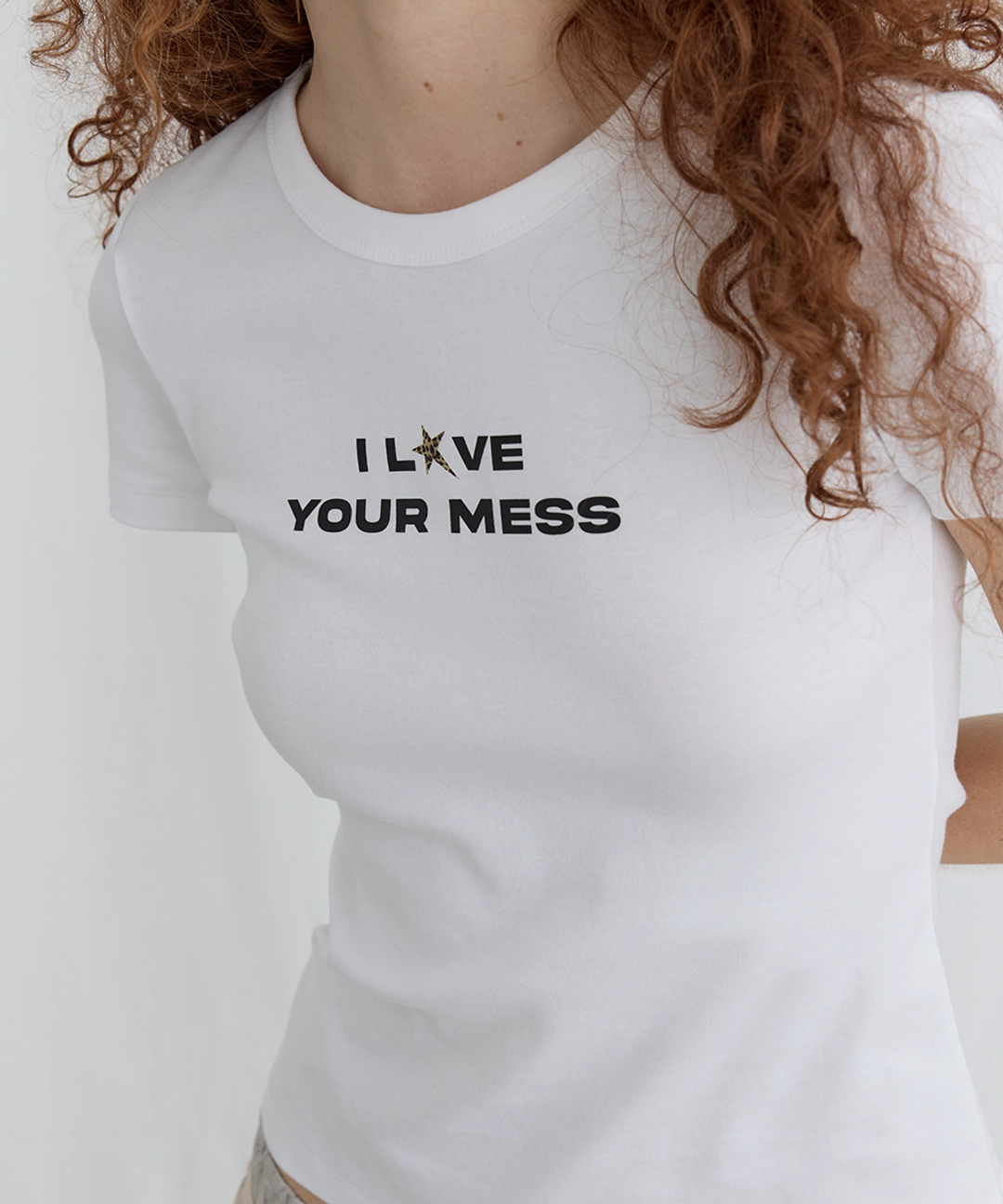 오데스 MESS HALF TEE - WHITE 상품 이미지 2
