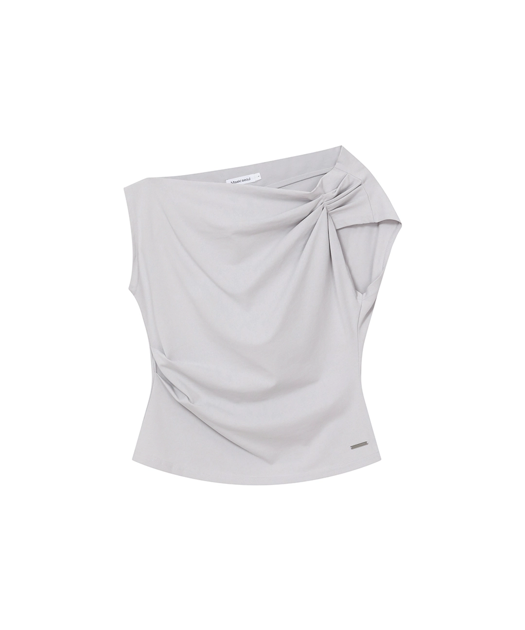 미세키서울 Slanted sleeveless top GREY 상품 이미지 2