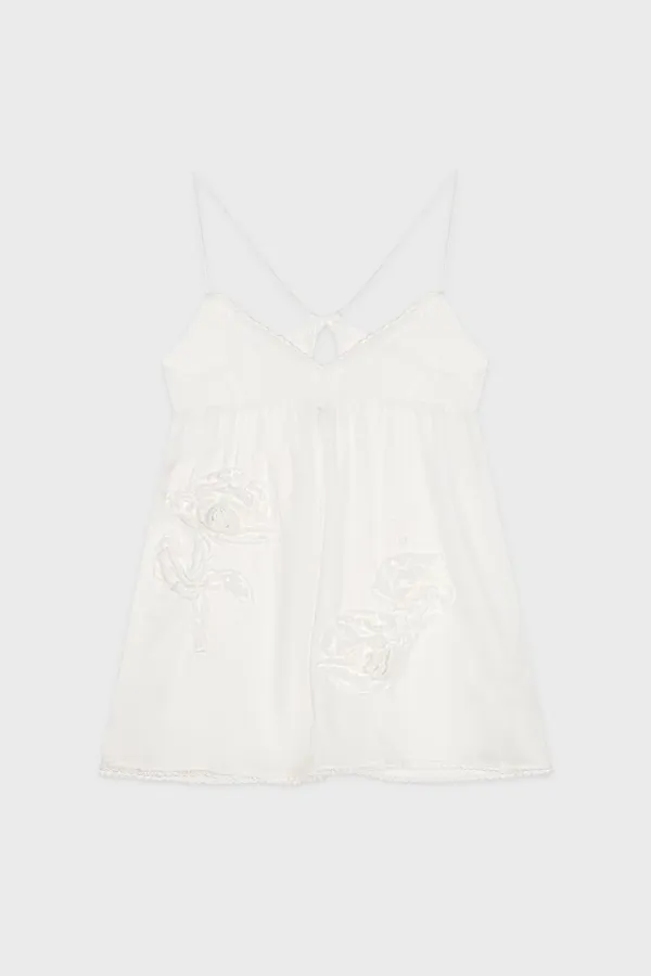 Flower Sheer Sleeveless (White)