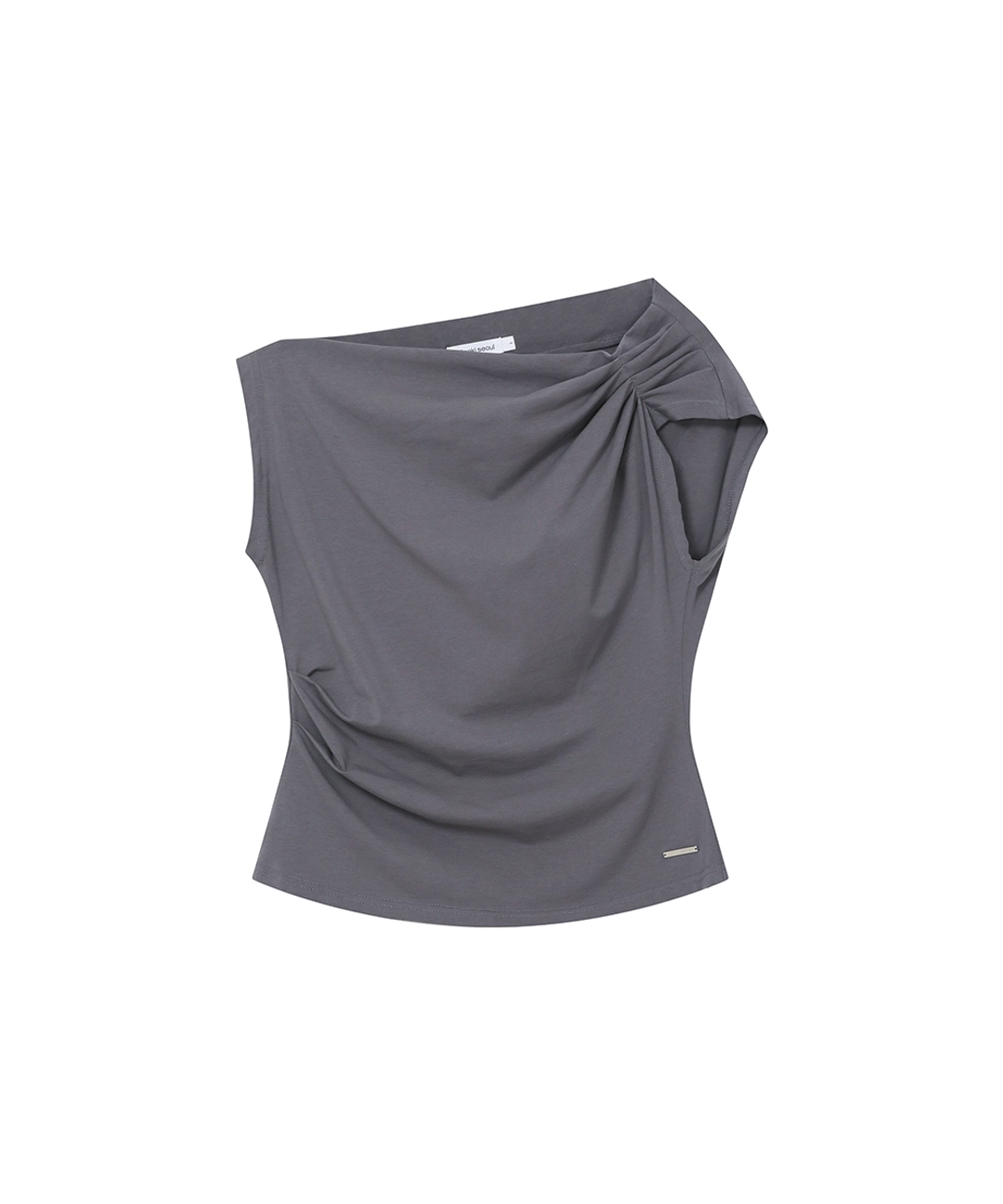 미세키서울 Slanted sleeveless top DARK GREY 상품 이미지 2