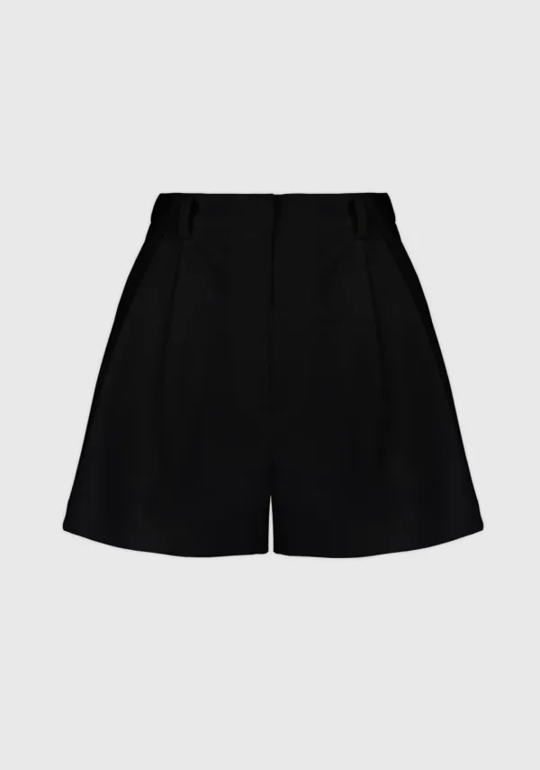 9th) Arr Pintuck Shorts Black