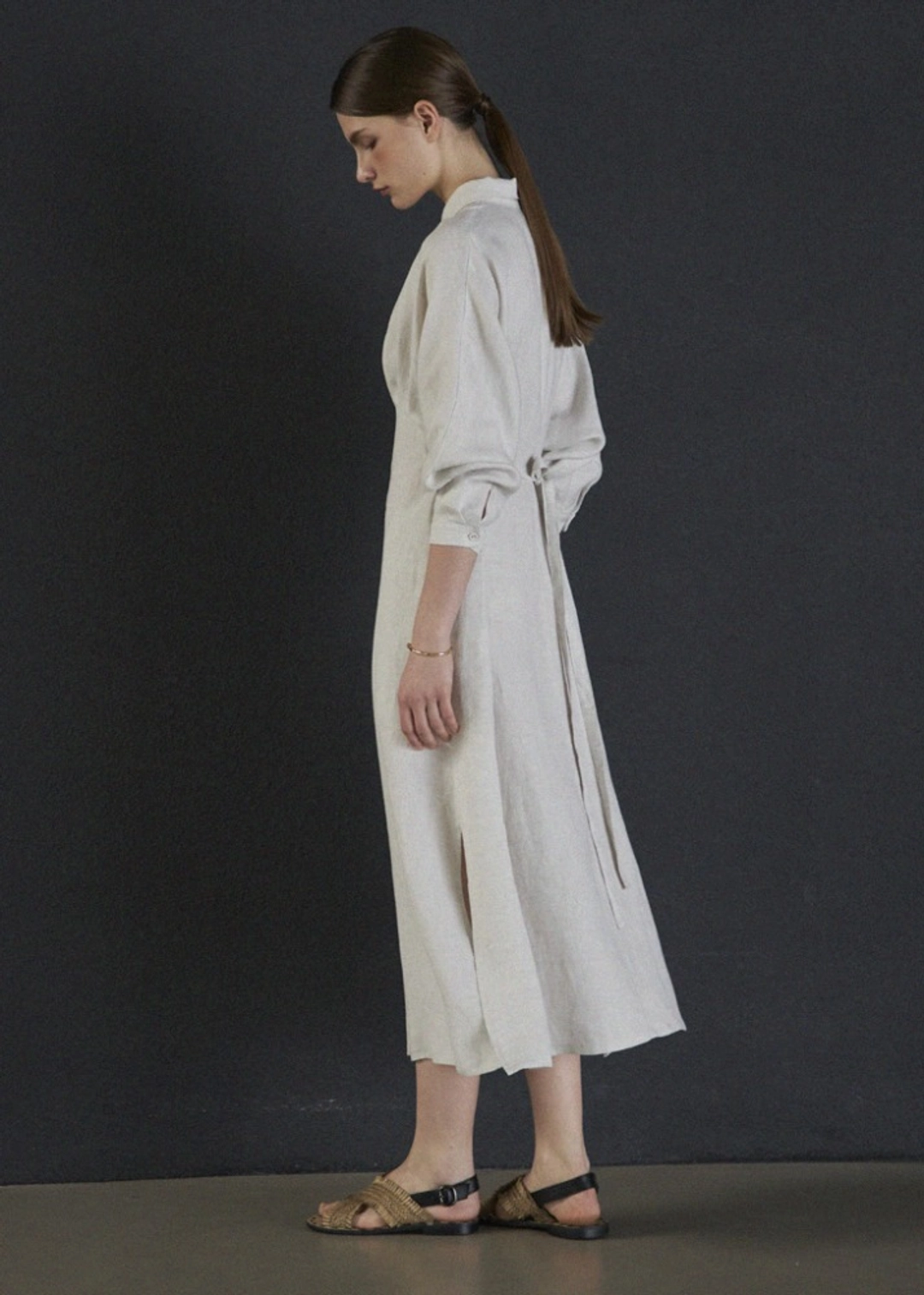 메종드이네스 LINEN SHIRT DRESS_IVORY 상품 이미지 2