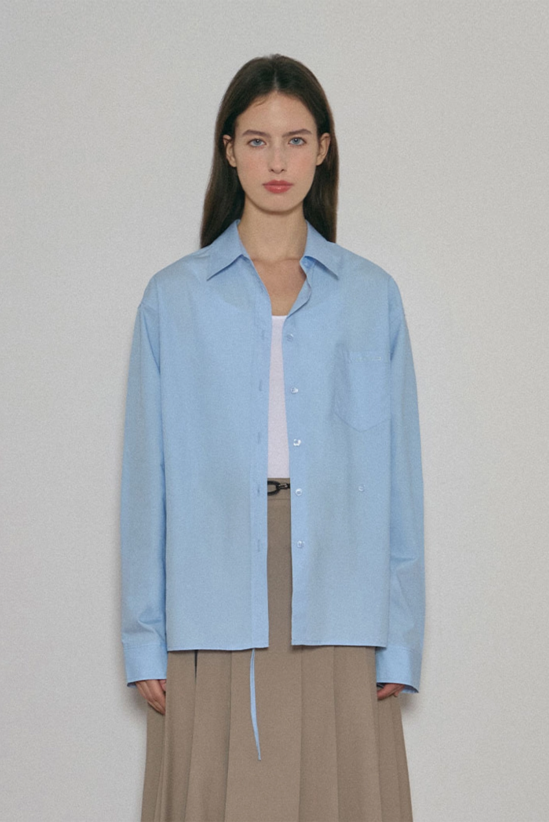 샤드라마 WRAP STRING SHIRT [LIGHT BLUE] 상품 이미지 2