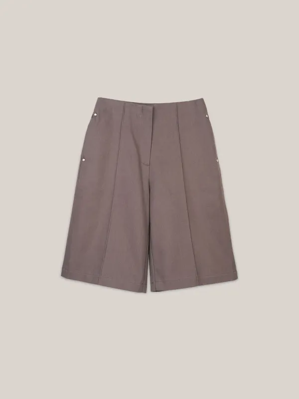 WASHING BERMUDA PANTS  [ LAVENDER ]