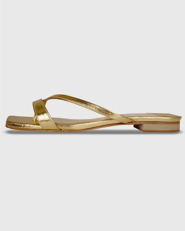 Glossy Cross Slide Gold
