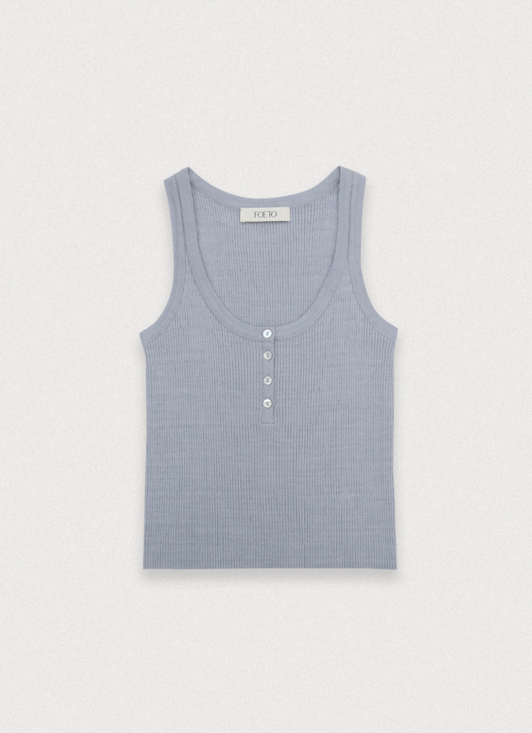 포에토 Ro button knit sleeveless - silver grey 상품 이미지 1