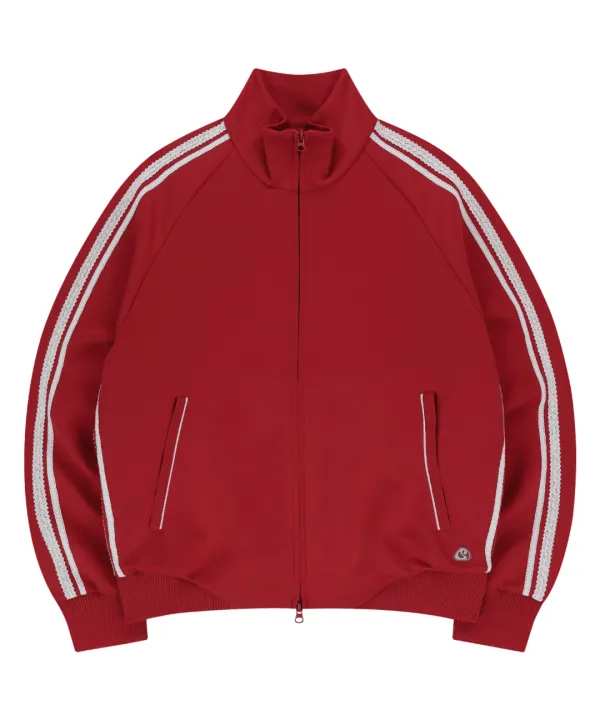 LACE TRACK JACKET RED