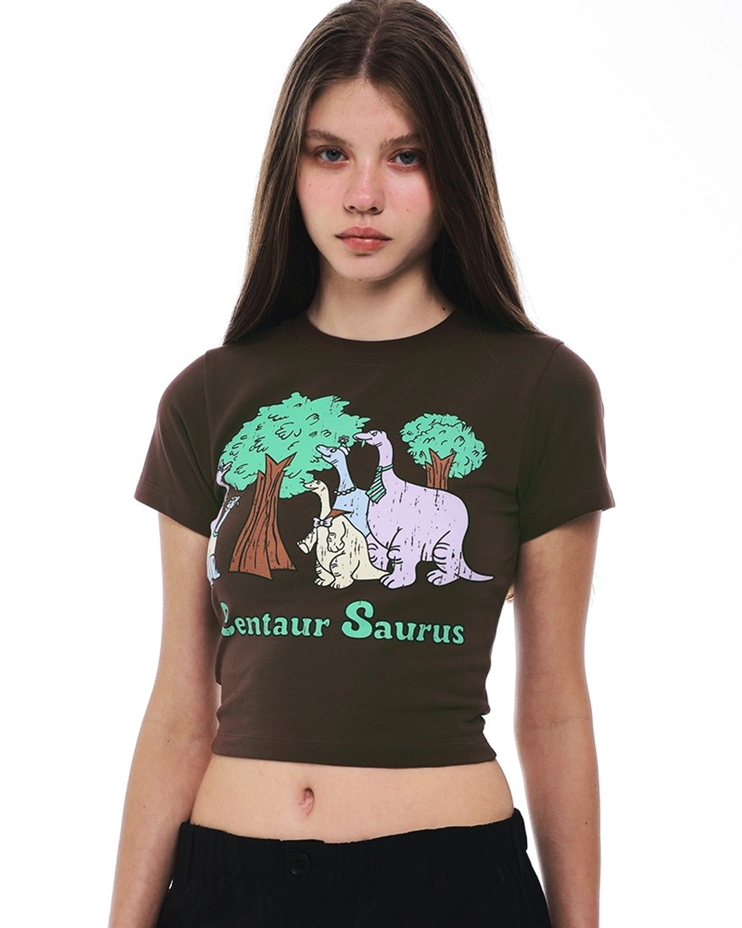 센토르 CENTAUR SAURUS FITTED T-SHIRT_BROWN 상품 이미지 2