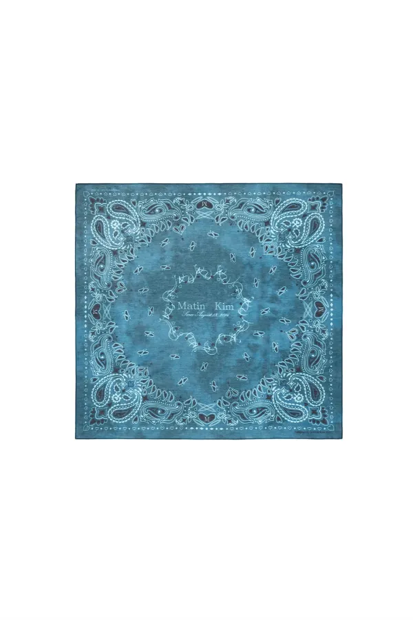 MATIN VINTAGE PRINTED BANDANA IN NAVY