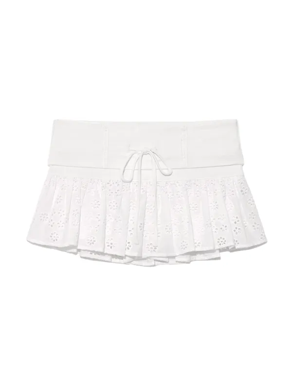 NAOMI BELT MINI SKIRT (WHITE)