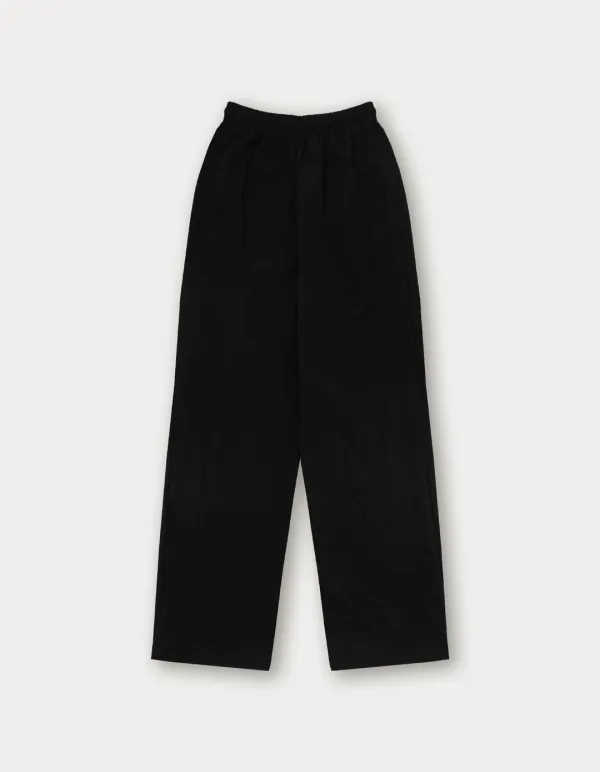 Line Nylon String Pants - Black