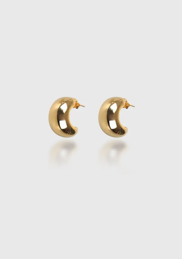 Glaze Curve Earrings Gold