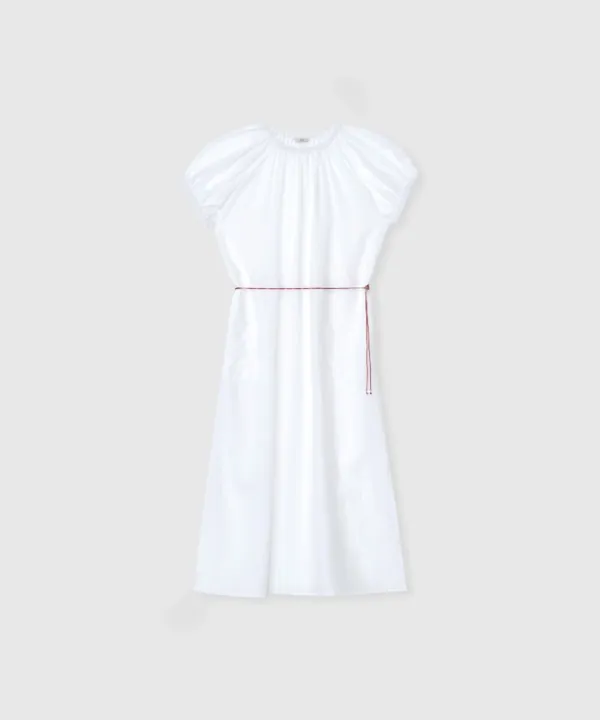 Puff sleeve dress (White)