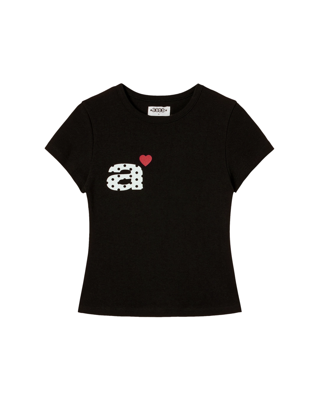 에이이에이이 [6/4 예약발송] DOT SMALL LETTER TEE [BLACK] 상품 이미지 2