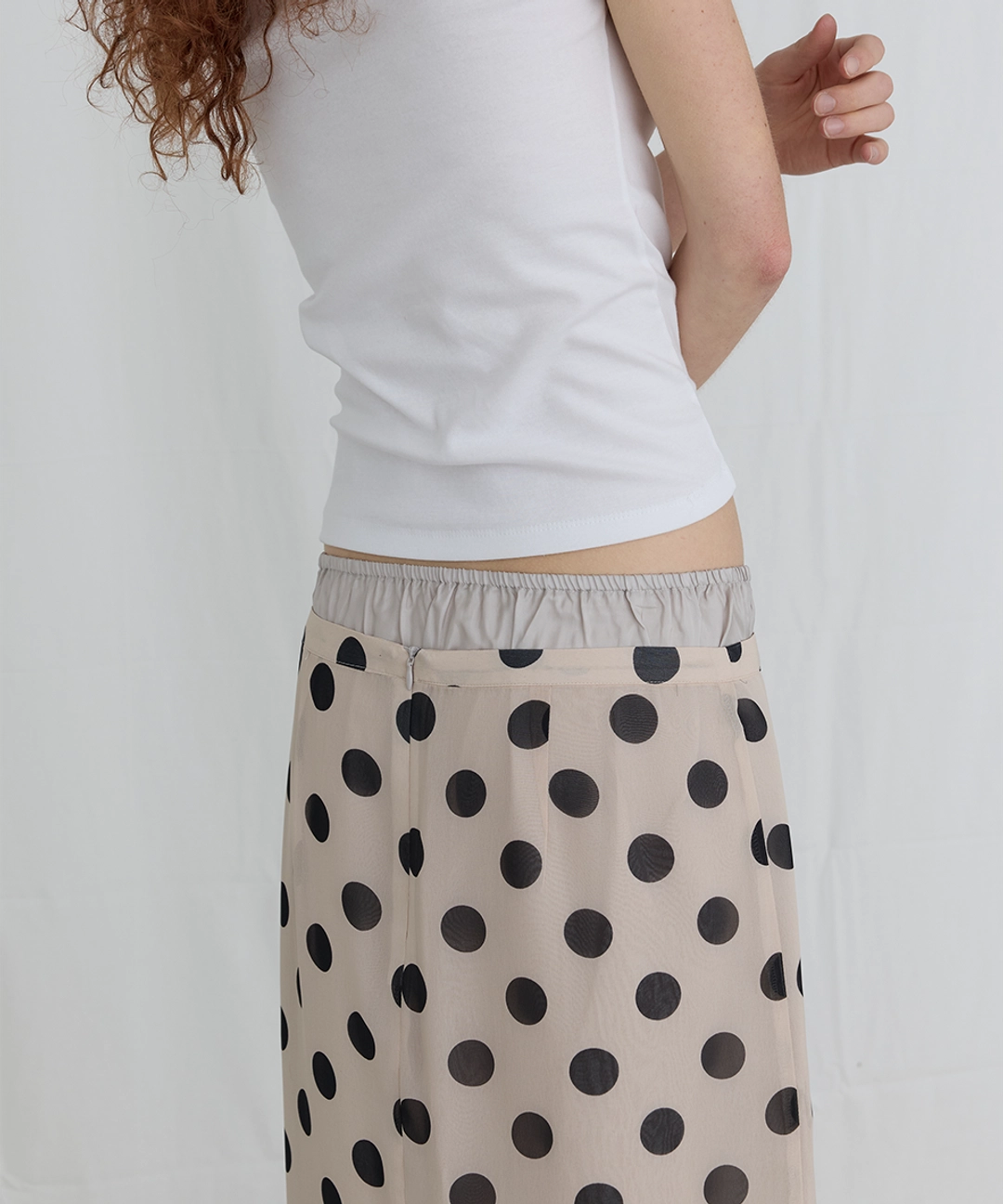 오데스 LAYERED POLKA DOT SKIRTS 상품 이미지 1