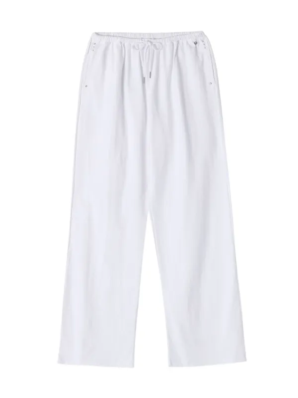 STUD COTTON SWEAT PANTS_WHITE