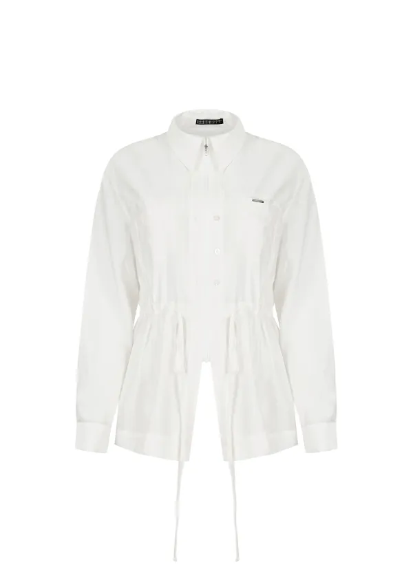 [2ND] 2WAY ZIP-UP SHIRT, IVORY