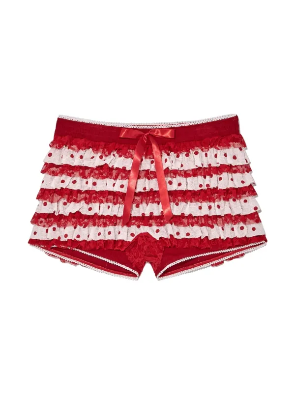 COCO DOT BLOOMER SHORTS (RED)